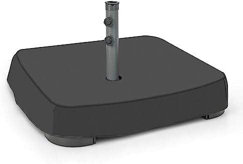 Tangkula Patio Umbrella Base, 220 lbs Heavy Duty Sand Filled Weighted Umbrella Stand with 2 Sandbags, All Weather Oxford Cover, for Poles up to 1.9 inches, for 15 ft Large Market Table Pool Umbrella