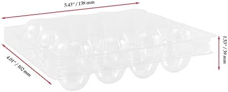 JOIKIT 150 PCS 12 Cavity Clear Plastic Quail Egg Cartons, PVC Stackable Egg Storage Box with Hinge Lid, Small Quail Egg Holder Cartons Cheap Bulks for Quail Eggs Farm Market Refrigerator Display