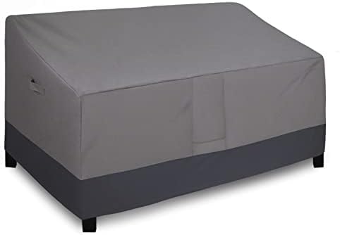 Easy-Going Outdoor Couch Cover - Heavy Duty 3-Seater Patio Sofa Cover - Windproof, Durable (70Wx38Dx35H inch, Gray/Dark Gray)