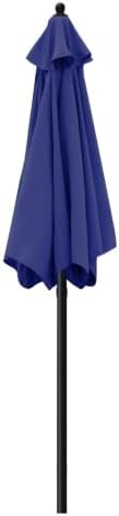 Sunnyglade 7.5' Patio Umbrella Outdoor Table Market Umbrella with Push Button Tilt/Crank, 6 Ribs (Navy Blue)