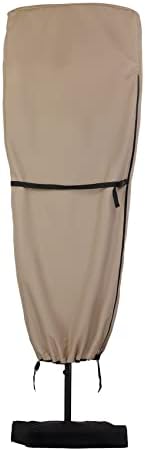 ULTCOVER Patio Parasol 600D Waterproof Outdoor Market Extra Large Umbrella Cover - Fits Double-Sided Umbrella 13-15 Feet