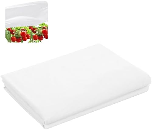 DECOHS 15 x 10 Ft Plant Sun Protection Cloth, Garden Plant Shade Cloth, Non-Woven White Light Refraction Sunshade Cloth for Protecting Plants Vegetable Rows from Direct Sunlight