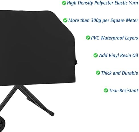 Griddle Cover for Blackstone 22” On The Go Scissor-Leg Griddle with Hood and Stand, Heavy Duty Waterproof Cover for Blackstone 1935 22inch Scissor Cart Griddle, Outdoor BBQ Grilling Cover