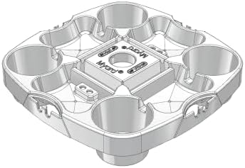 15'' Pro Universal Beach Umbrella Table Tray with Tablet Slots, Earpod Holds, Drink Holders, Snack Grooves, Phone Slots, Sunglasses Holes, Small Bag Hangers for Beach, Swimming Pool (White)