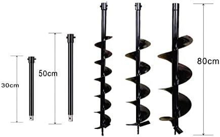 PROYAMA 54cc Post Hole Digger Gas Powered 2 Cycle Earth Auger, 5-Year Warranty Gear Box, 4 Drill Bits 4" 6" 8" 12" + Extension Rod 12" 20"