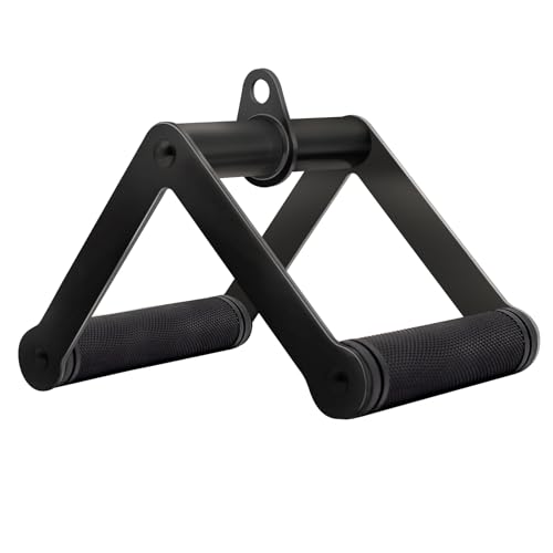 Howffite Double D Row Handle Cable Attachment V Bar Attachment LAT Pull Down Attachments Tricep Press Push Bar Fitness Machine Accessories for Gym Weight Workout