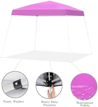 GDY Outdoor 8x10 Ft Pop Up Canopy Tent,Portable Instant Folding Shelter Gazebos, Patio Canopy with Carrying Bag, Pink.