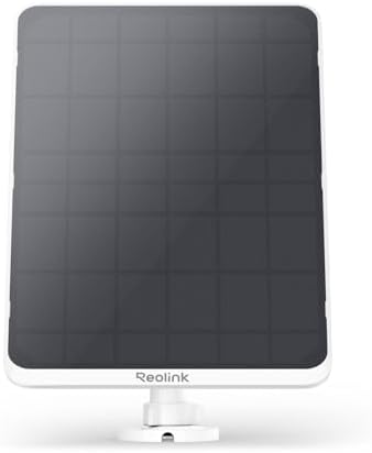 Reolink 12W Solar Panel White, Non-Stop Solar Power Supply for All Wireless Battery Camera Outdoor, Compatible with TrackMix/Argus PT Ultra/Duo 2/Eco Ultra/3 Ultra, Waterproof, Reolink Solar Panel 3