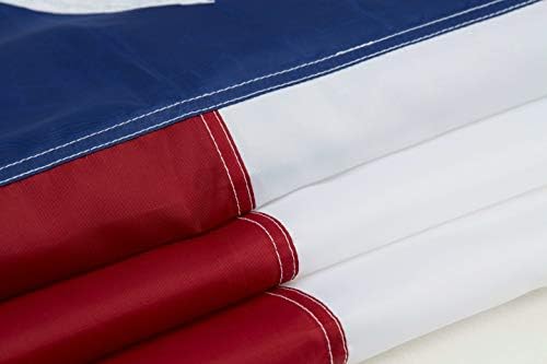 Homissor State of Texas 3x5 Feet Flag - Embroidered Sewn Heavy Duty 210D Oxford Nylon Flags Vivid Color - Brass Grommets and 4 Stitch Hemming