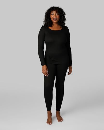 32 Degrees Women's Lightweight Baselayer Legging | 4-Way Stretch | Form Fitting | Thermal, Black, Medium