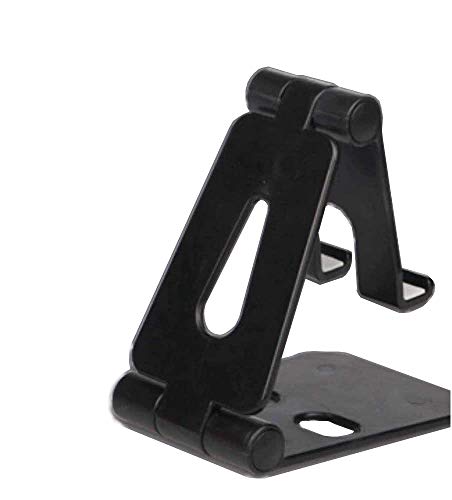 ZALUJMUS Desktop Foldable Stand for Phones, Free Your Hand, Adjustable, Compatible with All Phones, Cell Phone (Black)