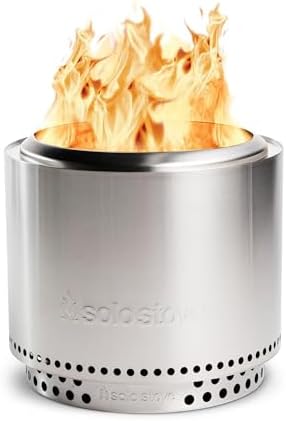 Solo Stove Bonfire 2.0 with Stand, 19.5 Inch Smokeless Fire Pit with Removable Ash Pan - Portable Outdoor Fire Pit - Stainless Steel Wood Burning Fireplace, Ideal for 4-6 People, 21.75 lbs