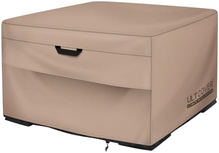 ULTCOVER Patio Fire Pit Table Cover Square 36 inch Outdoor Waterproof Fire Bowl Cover