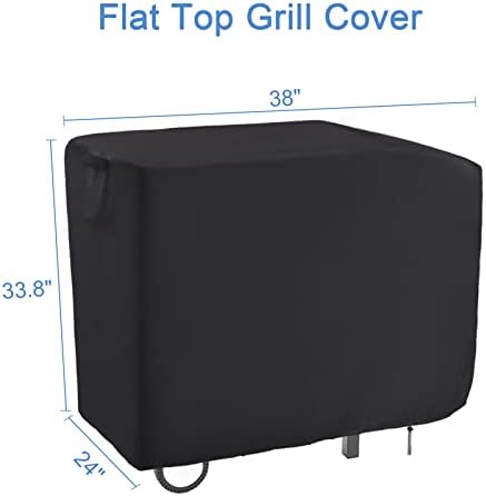 Flat Top Grill Cover for Royal Gourmet 2 Burner Griddle, 38 Inches Waterproof Cover for Outdoor Griddle/Propane Griddles/Gas Griddles/Flat Grill-38 x 24 x 33.8 Inch