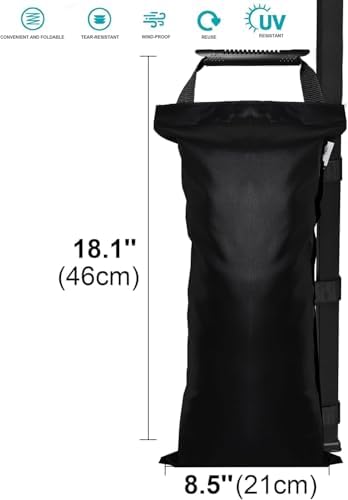 4/6/8 Pack SANWAY Sand Bags for Canopy Weights - (Unfilled) Sand Bags for Canopy Legs-Sandbags for Pop up Canopy-Portable and Durable to Secure Tents, Canopies, and Umbrellas at Outdoor Events