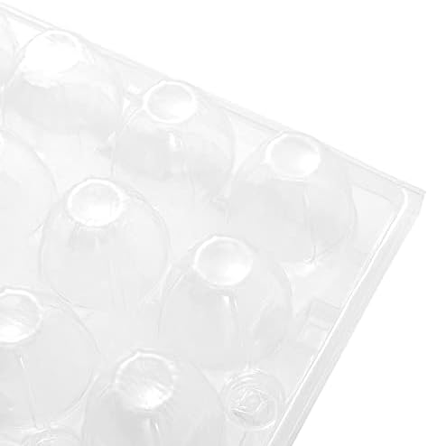 JOIKIT 150 PCS 12 Cavity Clear Plastic Quail Egg Cartons, PVC Stackable Egg Storage Box with Hinge Lid, Small Quail Egg Holder Cartons Cheap Bulks for Quail Eggs Farm Market Refrigerator Display