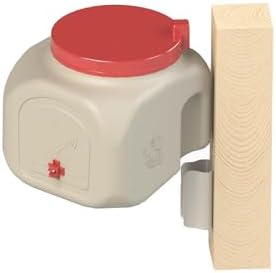 OverEZ Compact Chicken Waterer with No Spill System, Outside and Inside Poultry Drinker, 5 Gallon High Capacity Waterer Dispenser for Hens