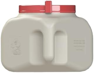 OverEZ Compact Chicken Waterer with No Spill System, Outside and Inside Poultry Drinker, 5 Gallon High Capacity Waterer Dispenser for Hens
