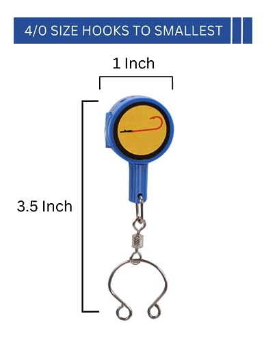 Mercury USA 8pcs Fishing Knot Tying Tool Gadget | Fishing Line Cutter | Multifunctional Safety Fishing Tool | Easy Hook Storing Device | Handy Tool for Fisherman | Ice Fly Fishing (Blue)