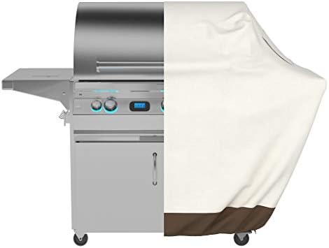Amazon Basics Gas Grill Barbecue Cover for Outdoor, Waterproof, Anti-UV, Durable, 65 inch, Large, Beige