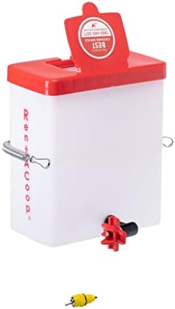 RentACoop 64oz(2L) Drinker Plus 2 Versatile Nipples - Suitable for Chicks, Quail, Pigeons, Doves, and Other Smaller Birds - 1 Pack