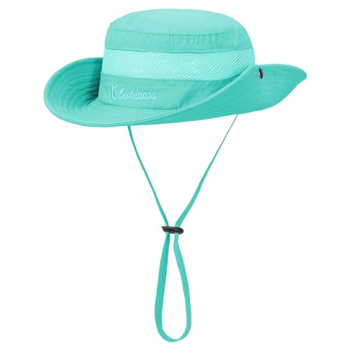 Century Star Outdoor Kids Sun Hat Boys Sun Hat Girls Beach Hat UPF 50+ Kids Bucket Hat Wide Brim Kids Fishing Safari Hat Lake Blue 5-13T