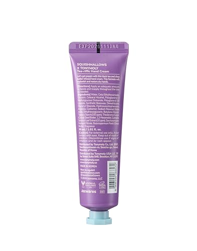 TONYMOLY x Squishmallows Easter Basket Stuffer Poplina Tea-riffic Black Bubble Tea Hand Cream - Refreshing and Softening, 30ml