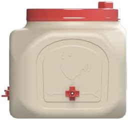 OverEZ Compact Chicken Waterer with No Spill System, Outside and Inside Poultry Drinker, 5 Gallon High Capacity Waterer Dispenser for Hens