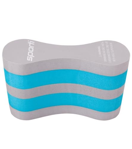 Sporti Pull Buoy for Women & Men Competitive, Swim Trainer Gears, Swim Buoy for Lap Swimming, EVA 5-Layer Pull Buoy Leg Float - Grey/Teal