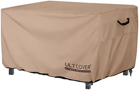 ULTCOVER Rectangular Gas Fire Pit Table Cover 48x28 inch Waterproof Heavy Duty Firepit Cover