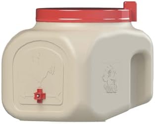 OverEZ Compact Chicken Waterer with No Spill System, Outside and Inside Poultry Drinker, 5 Gallon High Capacity Waterer Dispenser for Hens