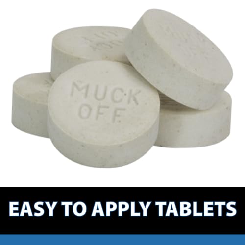 CrystalClear MuckOff, Natural Pond Muck Treatment, Water Garden, Fountain & Bird Bath Sludge Remover, Living Beneficial Bacteria Clarifier with Enzyme, Fish, Aquatic Animal, & Pet Safe, 96 Tablets