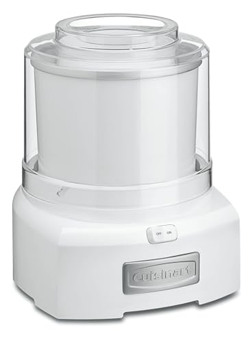 Cuisinart Ice Cream Maker Machine, 1.5 Quart Double Insulated Machine, Sorbet and Frozen Yogurt Maker, Ready in 20 Minutes, ICE-21P1, White