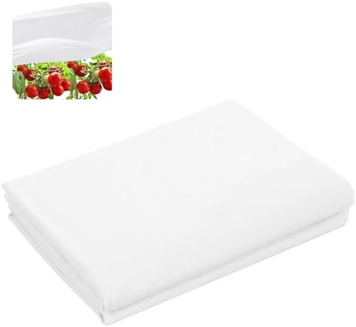 DECOHS 20 x 10 Ft Plant Sun Protection Cloth, Garden Plant Shade Cloth, Non-Woven White Light Refraction Sunshade Cloth for Protecting Plants Vegetable Rows from Direct Sunlight