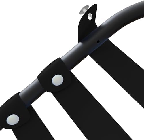 Vinyl Straps for Patio Chair Repair Kit 2'' Wide 20 Ft Long Replacement Straps + 20 Free Rivets for Outdoor Lawn Furniture Chaise Lounge Repair (Black)
