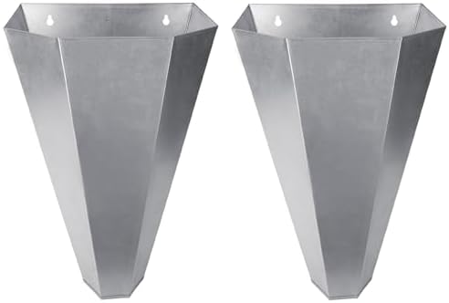 Medium Size Chicken Cone Galvanized Steel Poultry Restraining Cone for Chicken,for Large Layers, Broilers, Roasters, Turkeys Up to 8 Pounds Flat-Back Poultry Killing Cone Easy to Clean