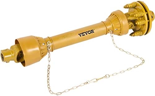 VEVOR PTO Shaft, 1-3/8" PTO Drive Shaft, 6 Spline Both Ends PTO Driveline Shaft, Series 4 Tractor PTO Shaft, 31.5"-41" Brush Hog PTO Shaft, Yellow PTO Shaft w/Slip Clutch for Bush Hog/Finish Mower