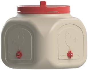 OverEZ Compact Chicken Waterer with No Spill System, Outside and Inside Poultry Drinker, 5 Gallon High Capacity Waterer Dispenser for Hens