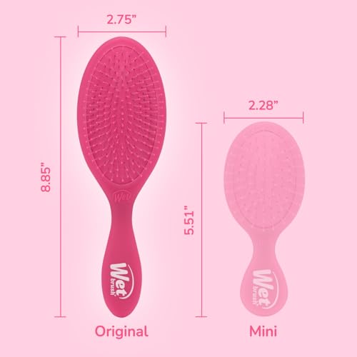 Wet Brush Original Detangler Hair Brush, Pink Frost - Ultra-Soft IntelliFlex Bristles - Detangling Brush Glides Through Tangles For All Hair Types (Wet Dry & Damaged Hair) - Women & Men