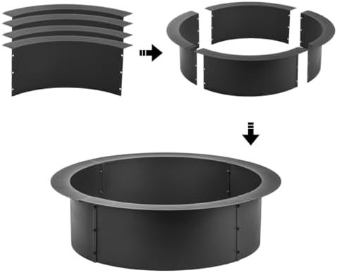 36 inch Fire Ring, Fire Pit Ring for Camping, Wood Burning Fire Pit for Outside,Yard,Garden,Outdoor Fireplace