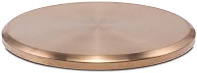 Patio Tabletop Fire Pit Cover – 25.6" Durable 304 Stainless Steel Lid – Weather-Resistant Outdoor Fire Pit Protection – Converts Fire Pit into Table – Patio & Backyard Accessory, Gold