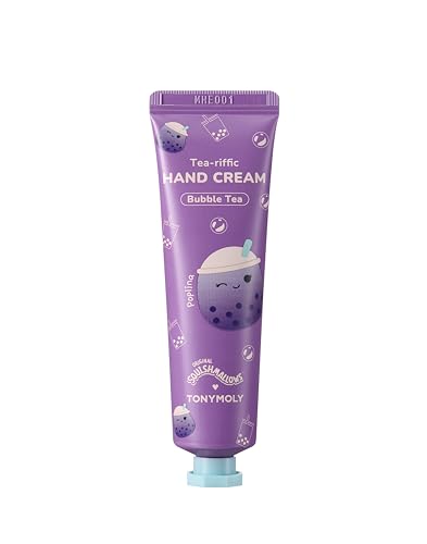TONYMOLY x Squishmallows Easter Basket Stuffer Poplina Tea-riffic Black Bubble Tea Hand Cream - Refreshing and Softening, 30ml