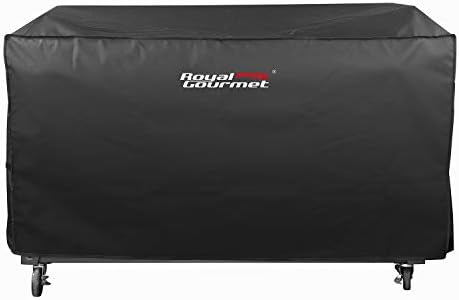 Royal Gourmet CR6008 60-Inch Grill Cover, Durable Oxford Polyester Outdoor BBQ Cover for Flat Top Griddle, Water Resistant, Weather Protection, Black