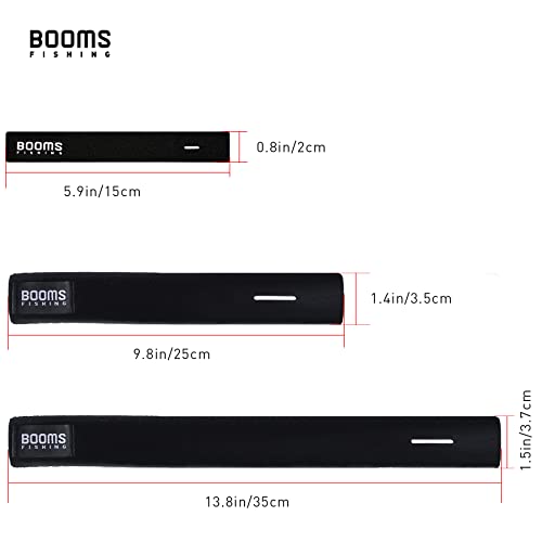 Booms Fishing RS3 5.9" Fishing Rod Wrap Pole Straps for The Tip of The Rods, Black 6pcs