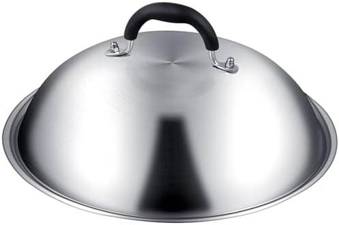 Griddle Accessories for Blackstone, Commercial Grade 12 Inch Heavy Duty Round Basting Cover, Stainless Steel Cheese Melting Dome and Steaming Cover, Best for Use in Flat Top Grill Cooking