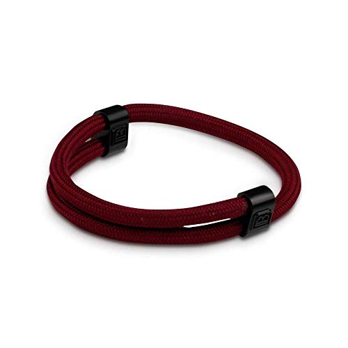 Dowling Brothers Paracord Adjustable Handmade Sport Bracelet (Dark Red)