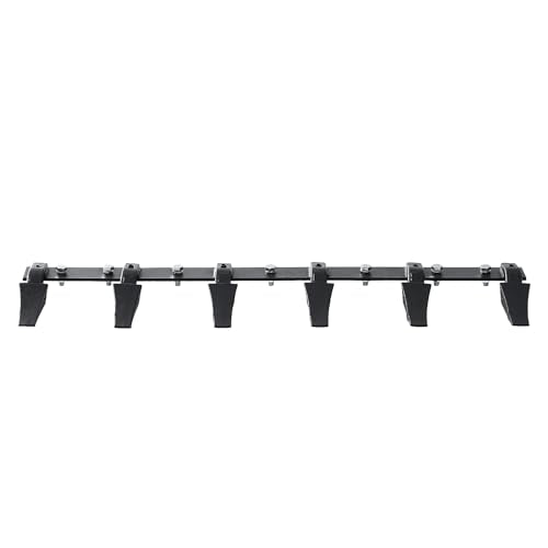 VEVOR Bucket Tooth Bar, 48'', Heavy Duty Tractor Bucket 6 Teeth Bar for Loader Tractor Skidsteer, 4560 lbs Load-Bearing Capacity Bolt On Design, for Efficient Soil Excavation and Bucket Protection