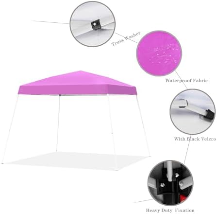 GDY Outdoor 8x10 Ft Pop Up Canopy Tent,Portable Instant Folding Shelter Gazebos, Patio Canopy with Carrying Bag, Pink.
