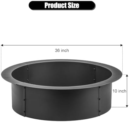 36 inch Fire Ring, Fire Pit Ring for Camping, Wood Burning Fire Pit for Outside,Yard,Garden,Outdoor Fireplace