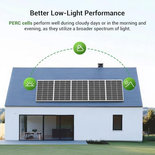HQST 100 Watt 12V Monocrystalline Solar Panel with Solar Connectors, High Efficiency Module PV Power for Battery Charging Boat, Caravan, RV and Any Other Off Grid Applications
